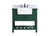 Elegant Lighting - VF60136GN-BS - Single Bathroom Vanity - Clement - green