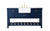 Elegant Lighting - VF60160BL - Single Bathroom Vanity - Clement - blue