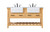Elegant Lighting - VF60160DNW - Double Bathroom Vanity - Clement - natural wood