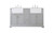 Elegant Lighting - VF60260DGR - Double Bathroom Vanity - Franklin - grey