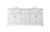 Elegant Lighting - VF60272DWH - Double Bathroom Vanity - Franklin - white