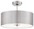 George Kovacs - P5747-084 - Three Light Semi Flush Mount - Grid - Brushed Nickel