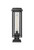 Mansfield One Light Outdoor Post Lantern (9951-1PLT-BK-20-CG-BK-SDY)