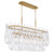 Metropolitan - N3127-732 - Eight Light Linear Chandelier - Glassara - Legacy Brass