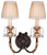 Metropolitan - N2690-258B - Two Light Wall Sconce - Bella Cristallo - French Bronze With Gold Leaf Highlights