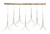 Metropolitan - N9407 - Seven Light Island Pendant - Featherly - Gold