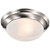 Twist and Lock Brushed Nickel Two Light Flush Mount (60-284)