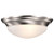 Twist and Lock Brushed Nickel Two Light Flush Mount (60-284)