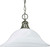 Nuvo Lighting - 60-390 - One Light Pendant - Alabaster Glass Hanging Dome - Brushed Nickel