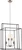 Nuvo Lighting - 60-5858 - Four Light Pendant - Lake - Iron Black / Brushed Nickel Accents