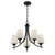 Octave Five Light Chandelier (1-6032-5-BK)