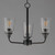 Hudson Three Light Chandelier (12873CLBK)