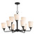 Maxim - 12879SWBK - Nine Light Chandelier - Hudson - Black