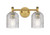 Innovations - 434-2W-BB-G559-5CL - Two Light Bath Vanity - Downtown Urban - Brushed Brass