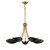 Maxim - 10825BKNAB - Five Light Chandelier - Maris - Black / Natural Aged Brass