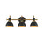 Maxim - 12343BKAB - Three Light Wall Sconce - Dusk - Black / Antique Brass