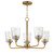 Maxim - 12875CLNAB - Five Light Chandelier - Hudson - Natural Aged Brass