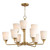 Maxim - 12879SWNAB - Nine Light Chandelier - Hudson - Natural Aged Brass