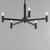Emana Five Light Chandelier (21365BK)