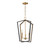 Maxim - 28613BKNAB - Three Light Pendant - Melrose - Black / Natural Aged Brass