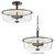 Fuller Three Light Semi Flush/Pendant Convertible (5695CLBK)