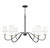Meridian - M100106BNB - Six Light Chandelier - Black with Natural Brass Accents