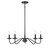 Meridian - M100120MBK - Five Light Chandelier - Matte Black