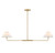 Meridian - M100122NB - Two Light Linear Chandelier - Natural Brass