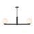 Meridian - M100124MBK - Two Light Linear Chandelier - Matte Black