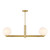 Meridian - M100124NB - Two Light Linear Chandelier - Natural Brass
