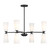Meridian - M100126MBK - Eight Light Chandelier - Matte Black