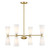 Meridian - M100126NB - Eight Light Chandelier - Natural Brass