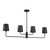 Four Light Linear Chandelier (M100127MBK)