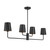 Four Light Linear Chandelier (M100127MBK)