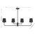 Four Light Linear Chandelier (M100127MBK)