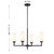 Four Light Chandelier (M100129MBK)