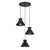 Meridian - M100139MBK - Three Light Chandelier - Matte Black