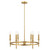Meridian - M100140NB - Six Light Chandelier - Natural Brass