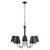 Meridian - M100142MBK - Five Light Chandelier - Matte Black