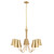Meridian - M100142NB - Five Light Chandelier - Natural Brass