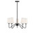 Meridian - M10060MBK - Five Light Chandelier - Matte Black