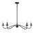 Meridian - M10085MBK - Five Light Chandelier - Matte Black
