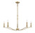 Meridian - M10086NB - Five Light Chandelier - Natural Brass
