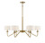 Meridian - M10092NB - Six Light Chandelier - Natural Brass