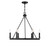 Meridian - M10093MBK - Six Light Chandelier - Matte Black