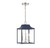Meridian - M30013NBLPN - Three Light Pendant - Navy Blue with Polished Nickel
