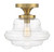 Meridian - M60069NB - One Light Semi-Flush Mount - Natural Brass
