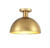 Meridian - M60071NB - One Light Semi-Flush Mount - Natural Brass