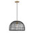 Meridian - M70105BRNB - One Light Pendant - Black with Natural Brass Accents