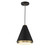 Meridian - M70122MBKNB - One Light Pendant - Matte Black with Natural Brass